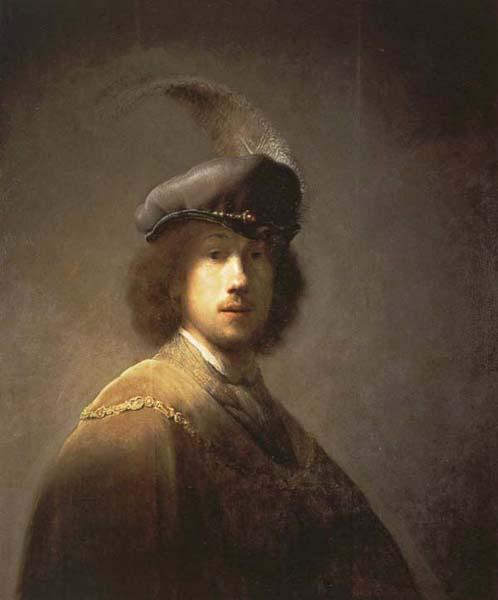 Rembrandt van rijn Self-Portrait with Plumed Beret Germany oil painting art